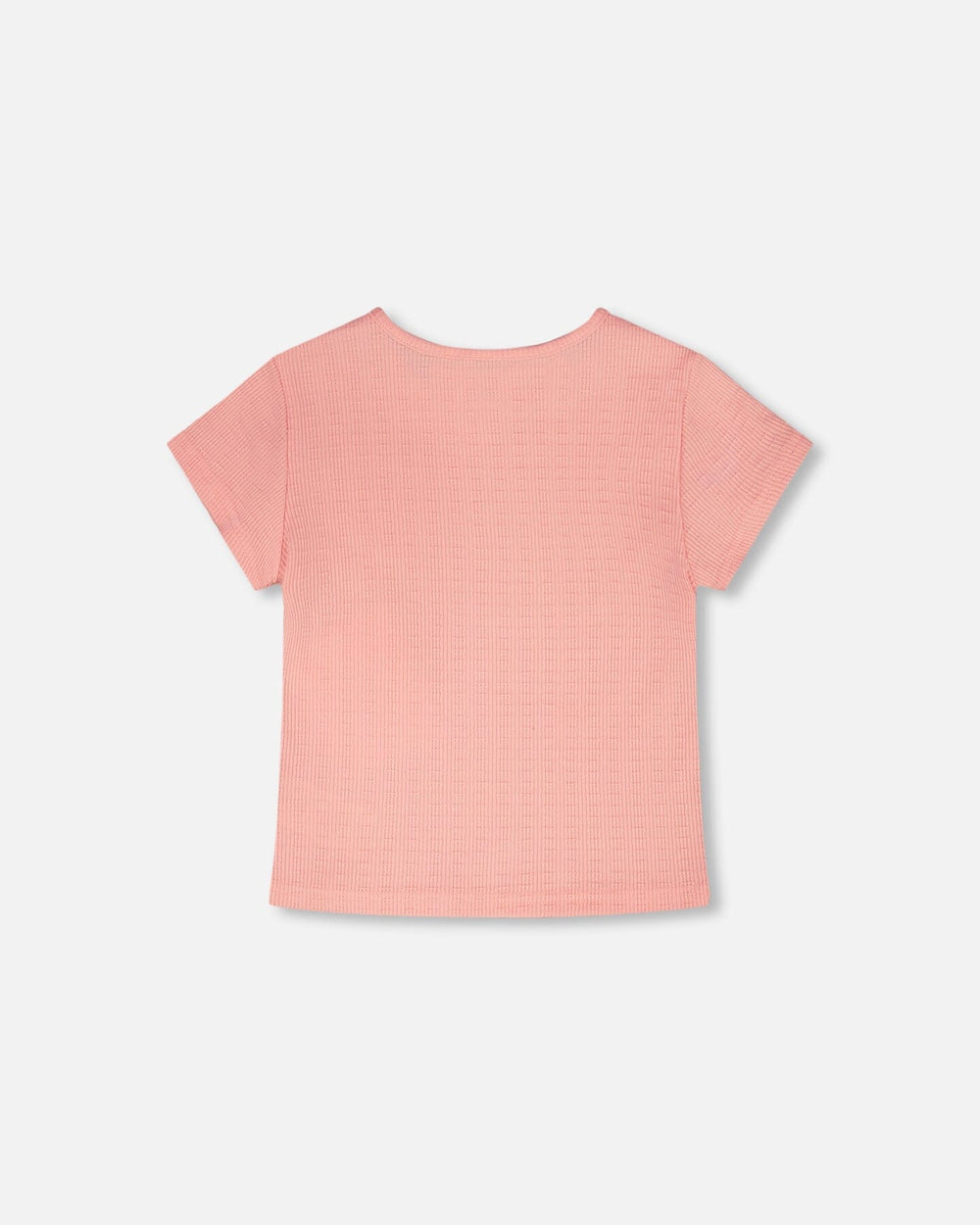 T-shirt en jersey froissé Rose pêche pâle