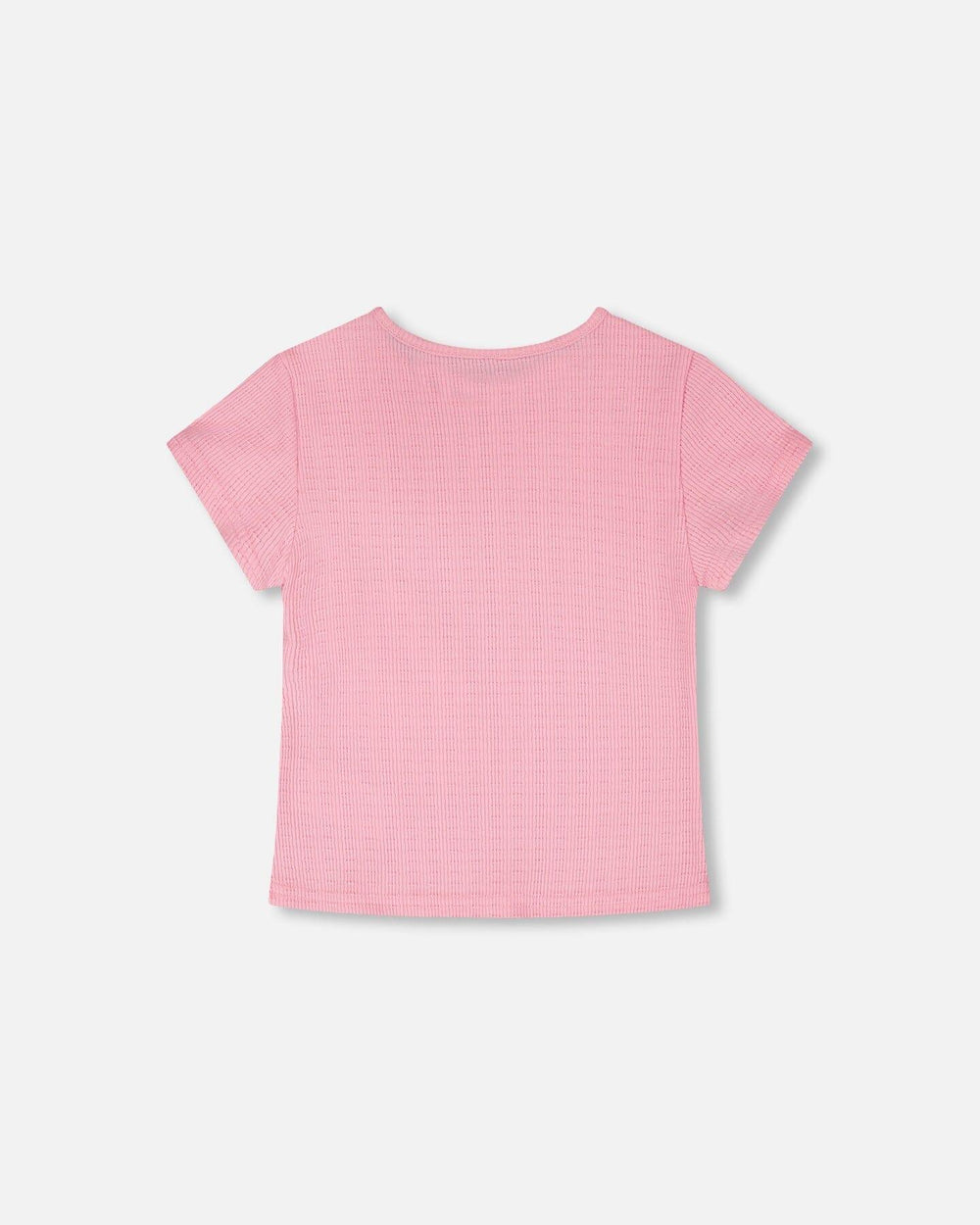 T-shirt en jersey froncé rose