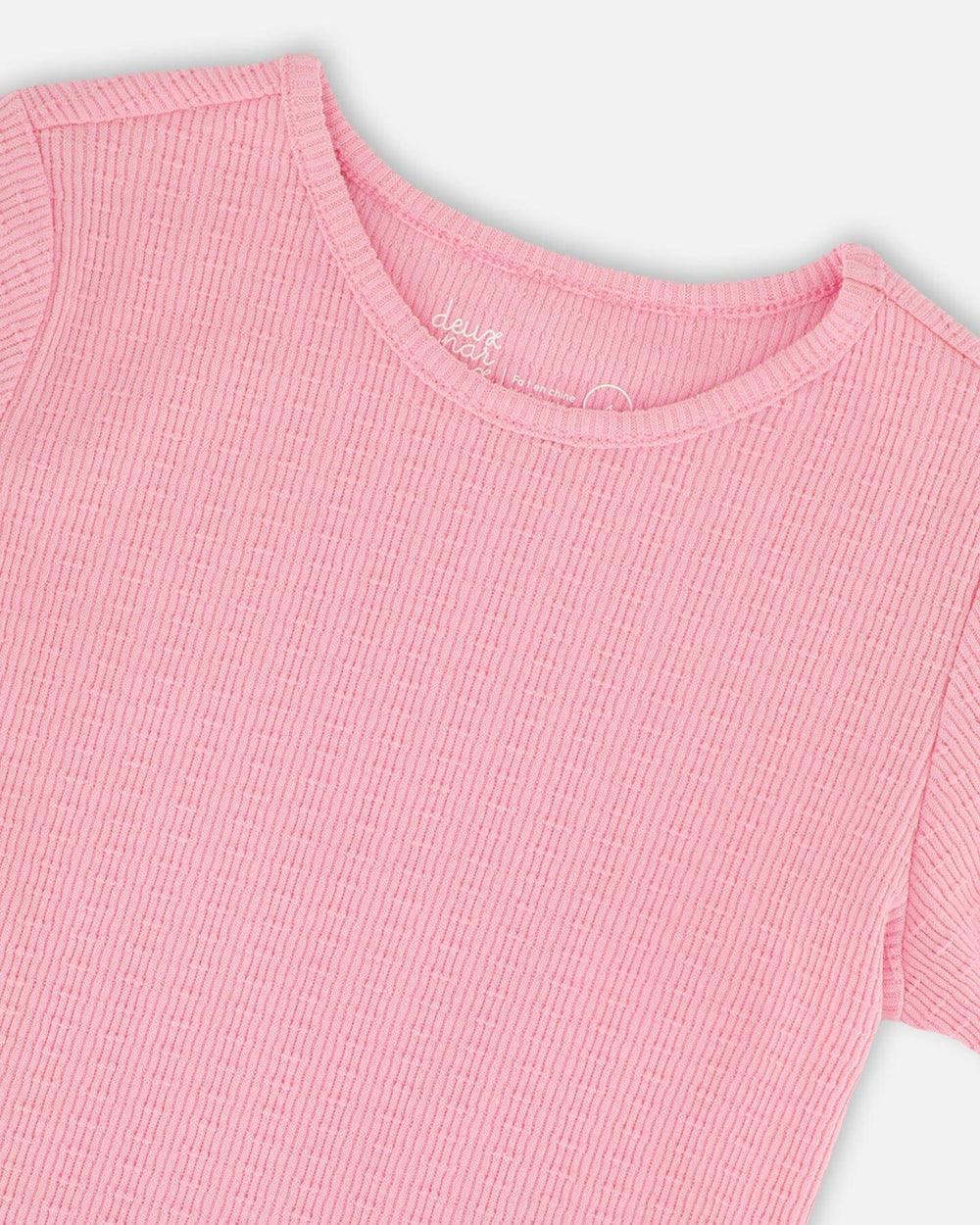 T-shirt en jersey froncé rose
