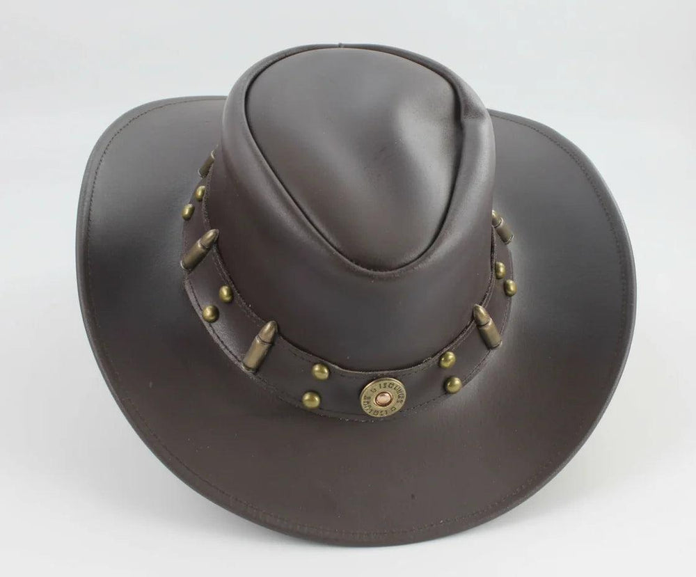 Shapeable Cowboy Hat with 12 Gauge Bullet Slice & Embellishments EX-STOCK Canada