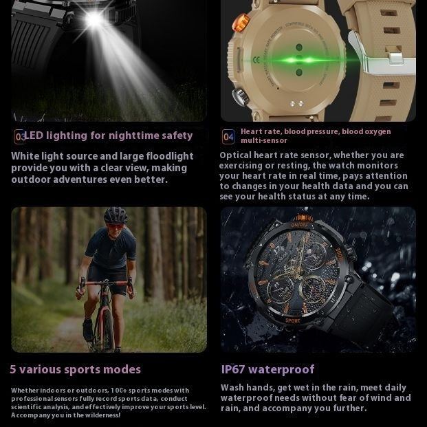 Montre Intelligente HT17 Appels Bluetooth Boussole ExtérieureEX-STOCK Canada