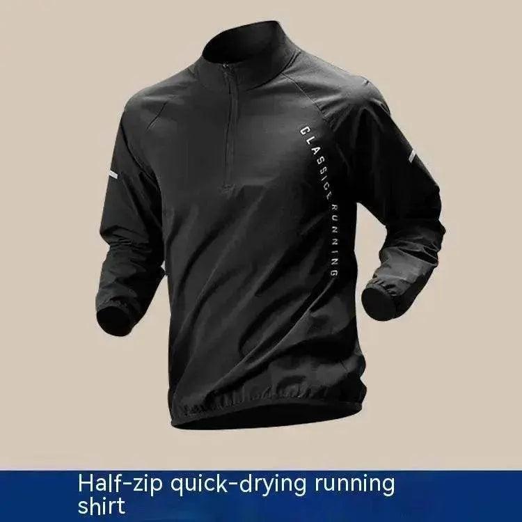 Vêtements de sport pour hommes à demi-fermeture éclair, manches longues, à séchage rapide - EX-STOCK Canada