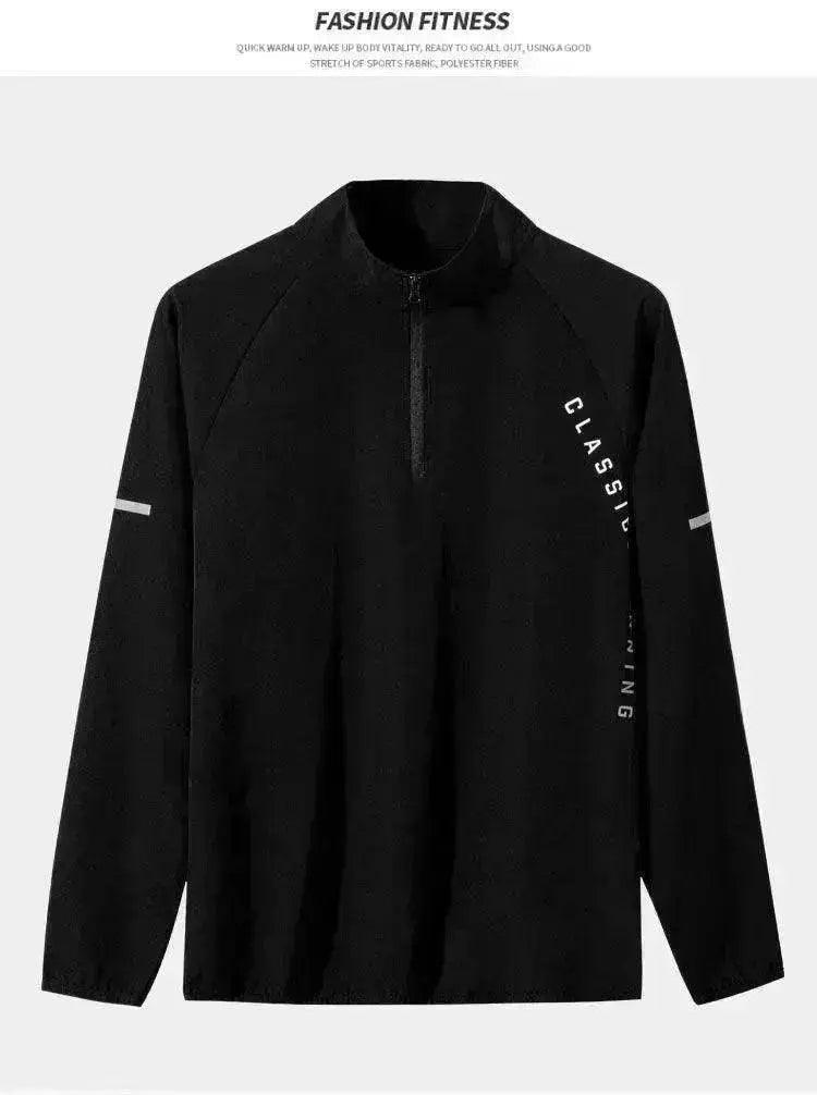 Vêtements de sport pour hommes à demi-fermeture éclair, manches longues, à séchage rapide - EX-STOCK Canada
