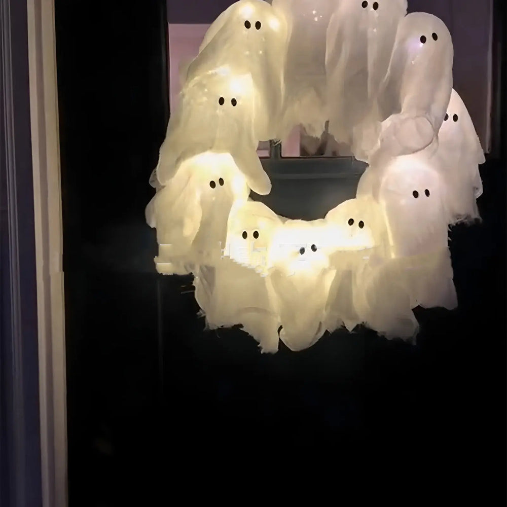 Halloween Light Up Ghost Garland Front Door Decoration Pendant - EX-STOCK Canada