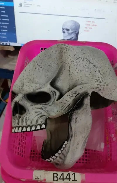 Halloween Movable Mouth Skull Mask Helmet Mouth Movable Skull Full Head Skull Mask - EX-STOCK Canada