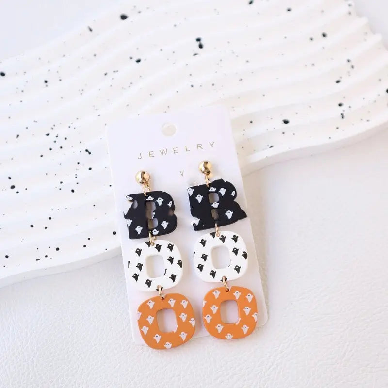 Halloween Polymer Clay Acrylic Paint Earrings - EX-STOCK Canada