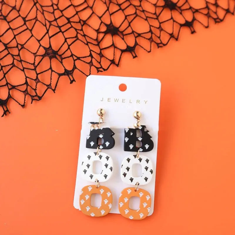 Halloween Polymer Clay Acrylic Paint Earrings - EX-STOCK Canada