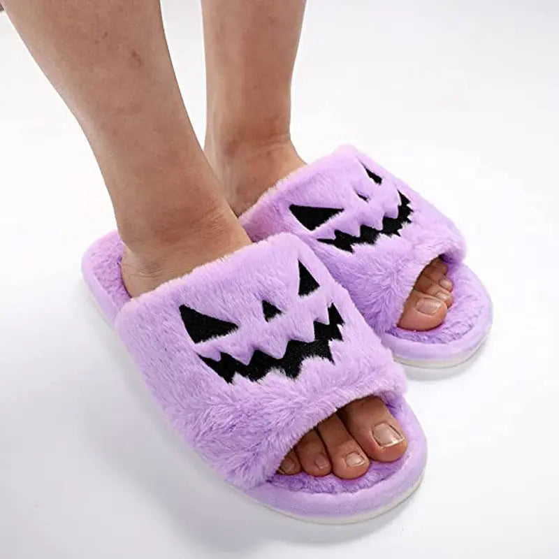 Halloween Shoes Winter Cute Warm Home Slippers Women - EX-STOCK Canada