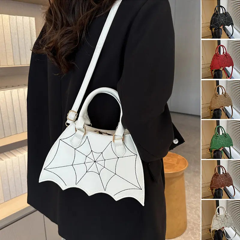 Halloween Spider Web Saddle Bags Fashion Personality Crossbody Shoulder Bag With Handle Women's Handbags - EX-STOCK Canada