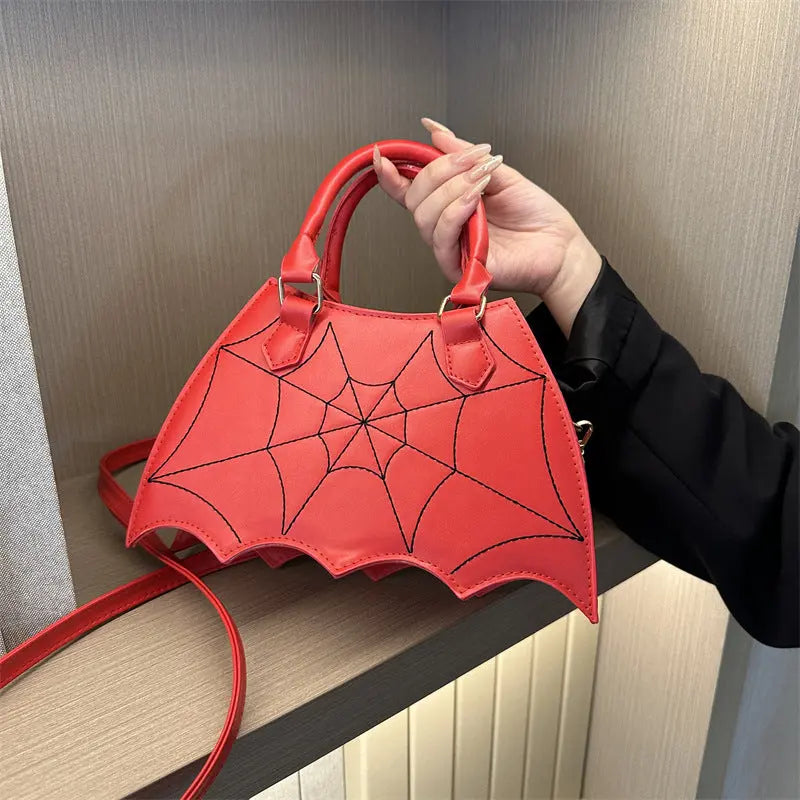 Halloween Spider Web Saddle Bags Fashion Personality Crossbody Shoulder Bag With Handle Women's Handbags - EX-STOCK Canada