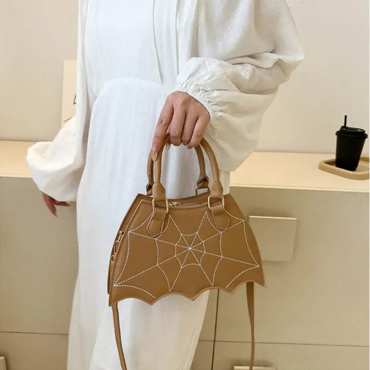 Halloween Spider Web Saddle Bags Fashion Personality Crossbody Shoulder Bag With Handle Women's Handbags - EX-STOCK Canada