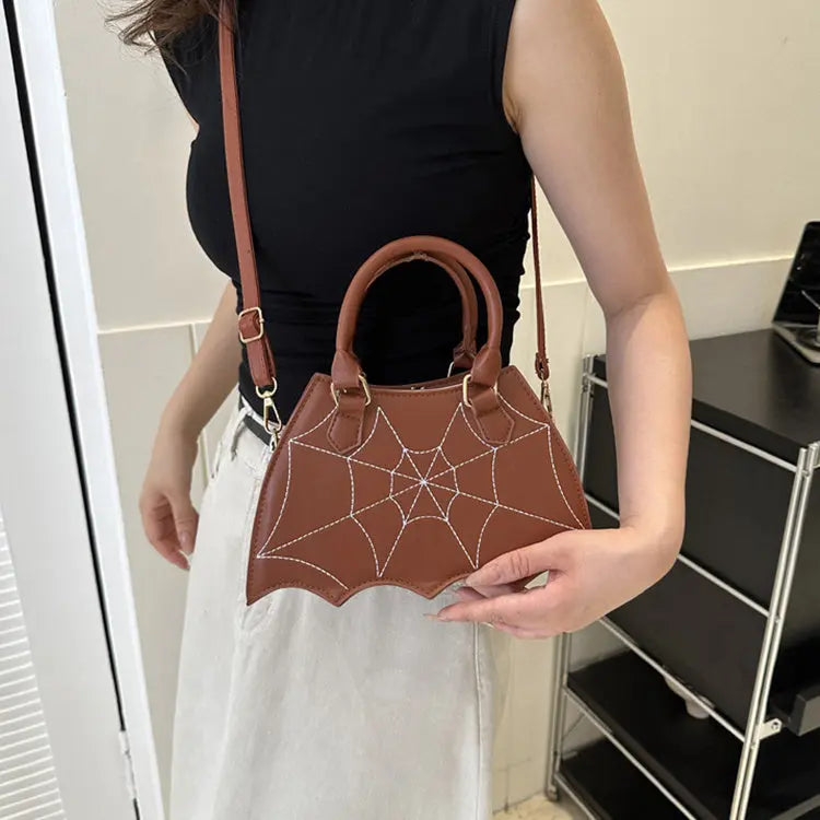 Halloween Spider Web Saddle Bags Fashion Personality Crossbody Shoulder Bag With Handle Women's Handbags - EX-STOCK Canada