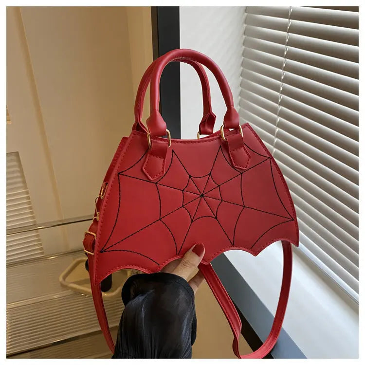 Halloween Spider Web Saddle Bags Fashion Personality Crossbody Shoulder Bag With Handle Women's Handbags - EX-STOCK Canada