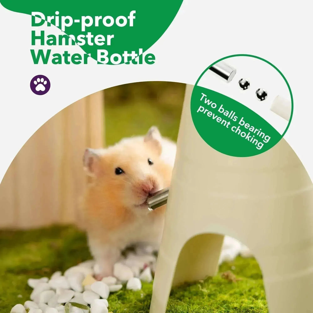 Bouteille d'eau pour hamster + support et cachette : 150 ml - EX-STOCK CANADA
