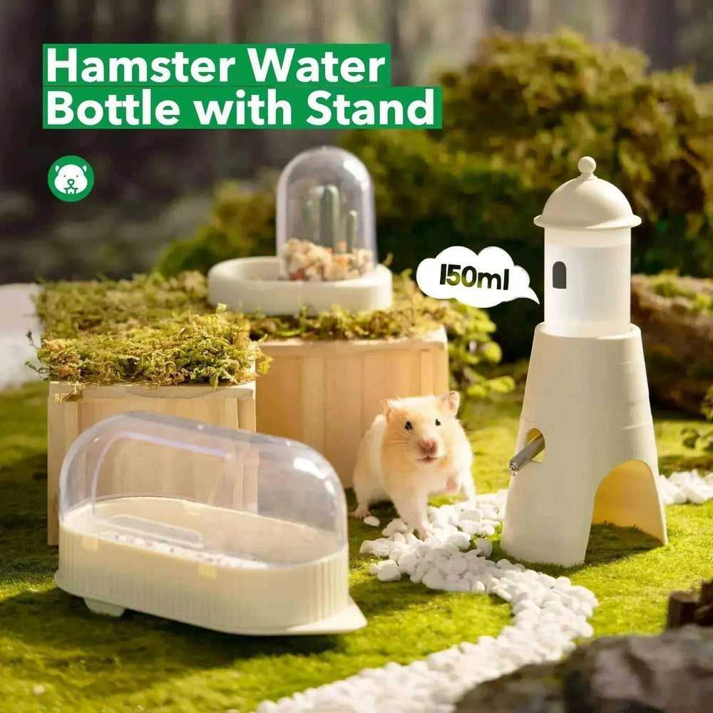 Hamster Water Bottle + Stand & Hideout: 150ml - EX-STOCK Canada