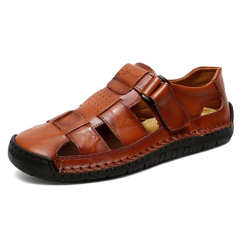 Handmade Stitching Leather Casual Beach Men's Sandals EX-STOCK CANADA