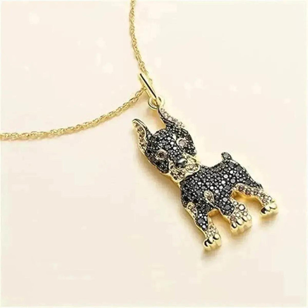 Collier pendentif Doberman Pinscher élégant et exquis - EX-STOCK Canada