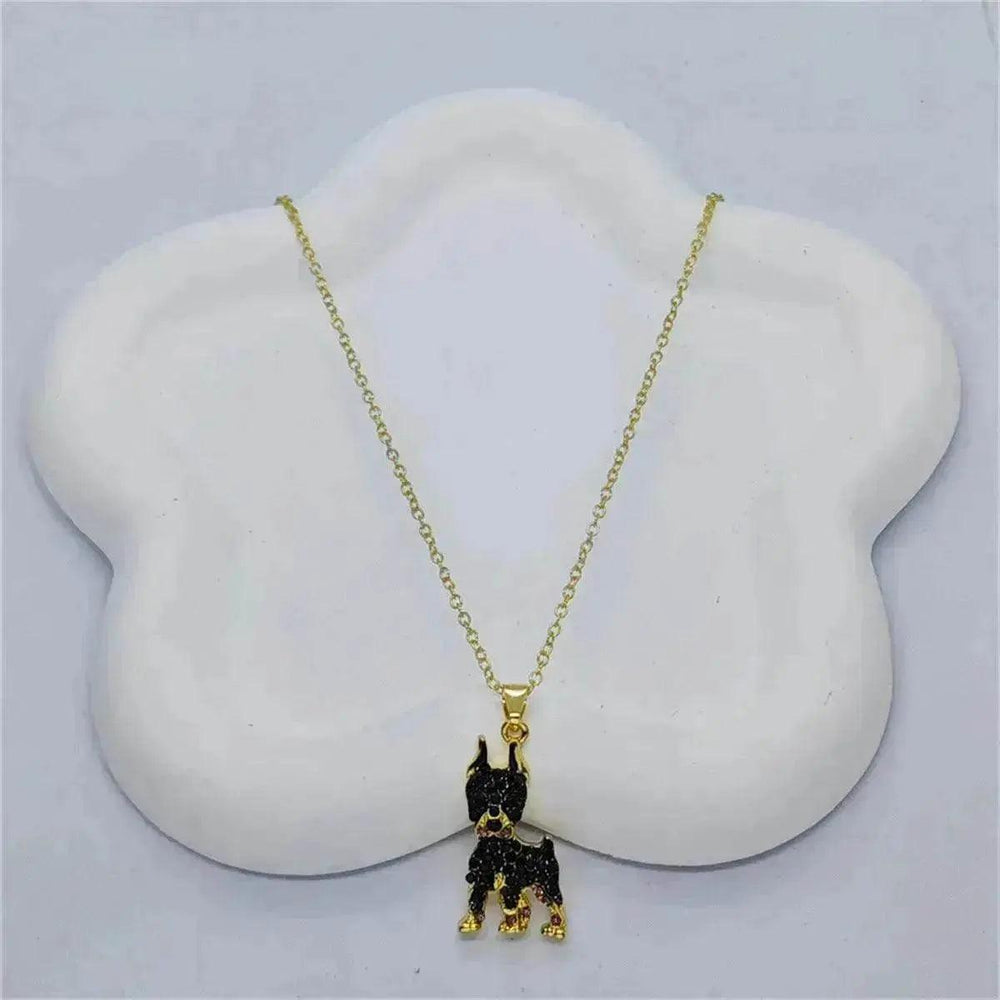 Collier pendentif Doberman Pinscher élégant et exquis - EX-STOCK Canada