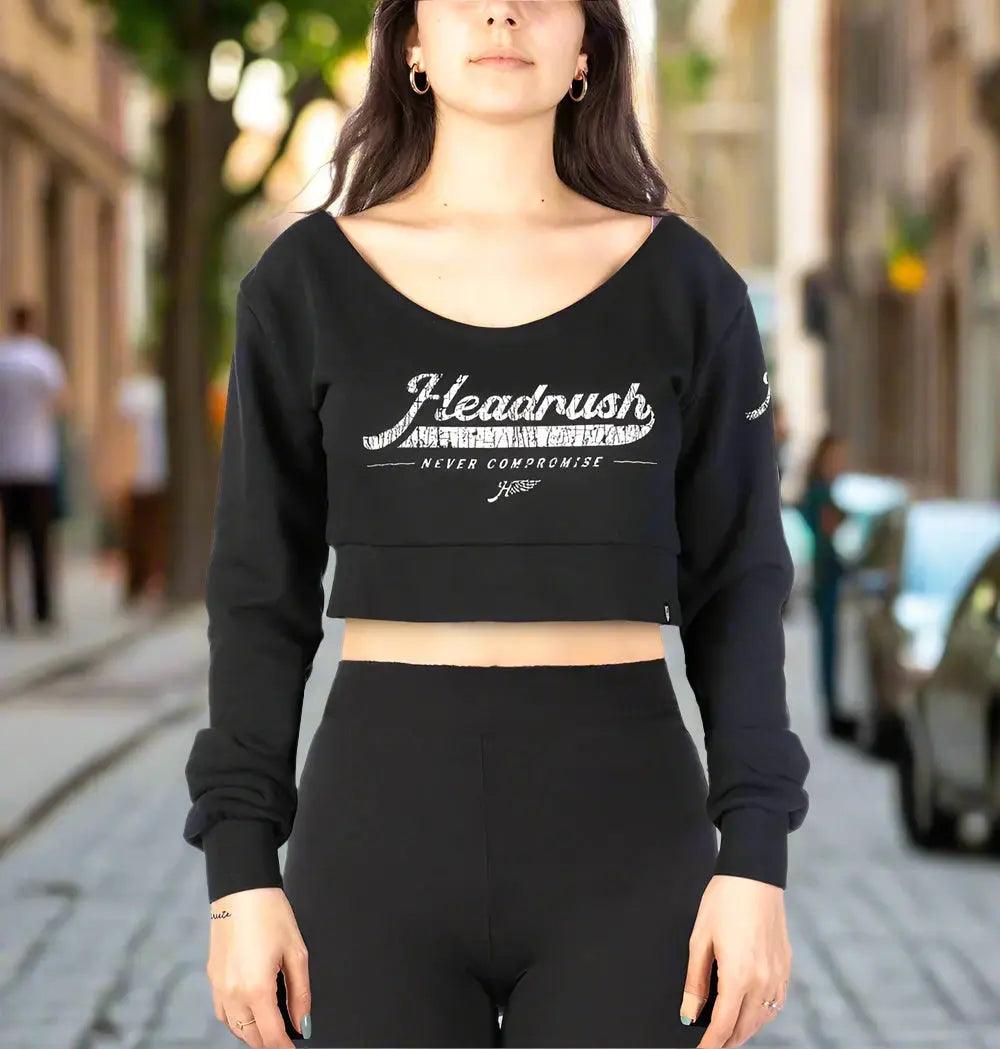 Headrush Angel Wings Cropped V-Neck Sweatshirt EX-STOCK Canada