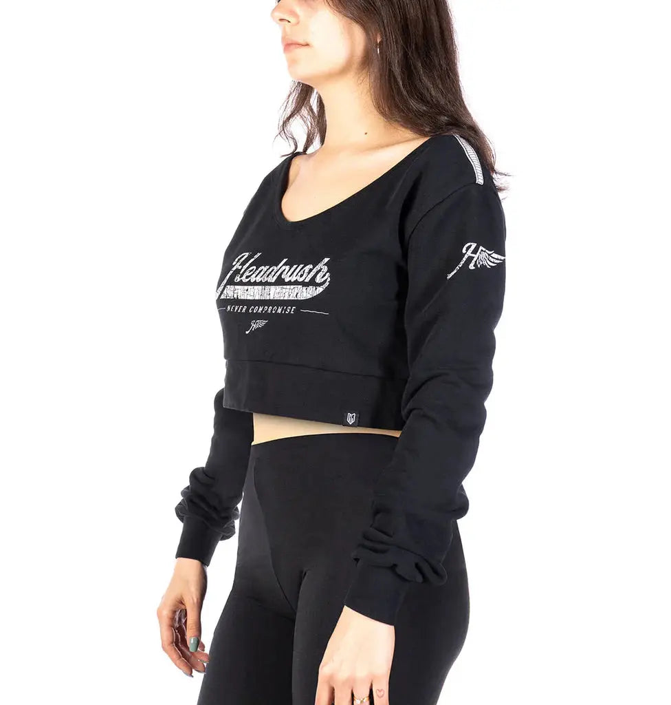 Sudadera Recortada con Cuello en V Headrush Angel WingsEX-STOCK Canada