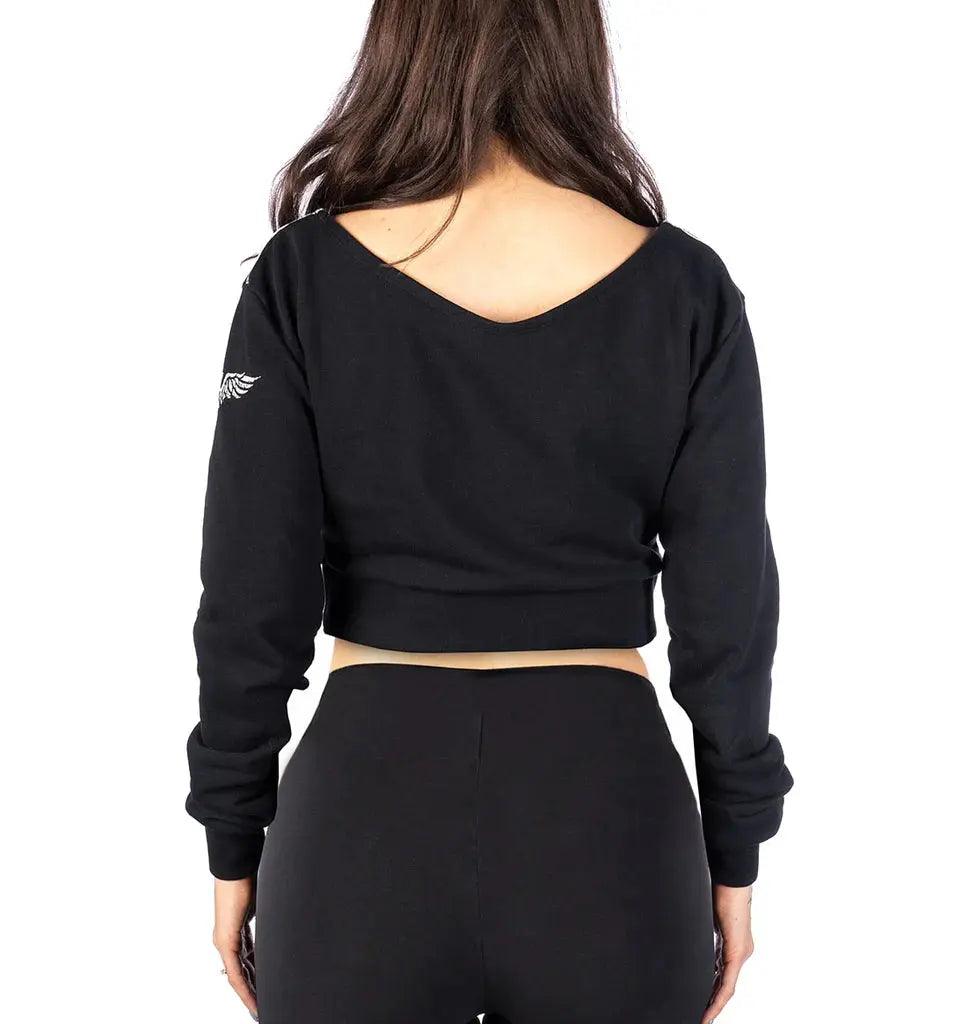 Headrush Angel Wings Cropped V-Neck Sweatshirt EX-STOCK Canada