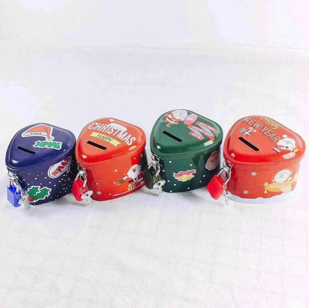 Heart-Shaped Christmas Piggy Bank Christmas Supplies School Gifts - EX-STOCK Canada