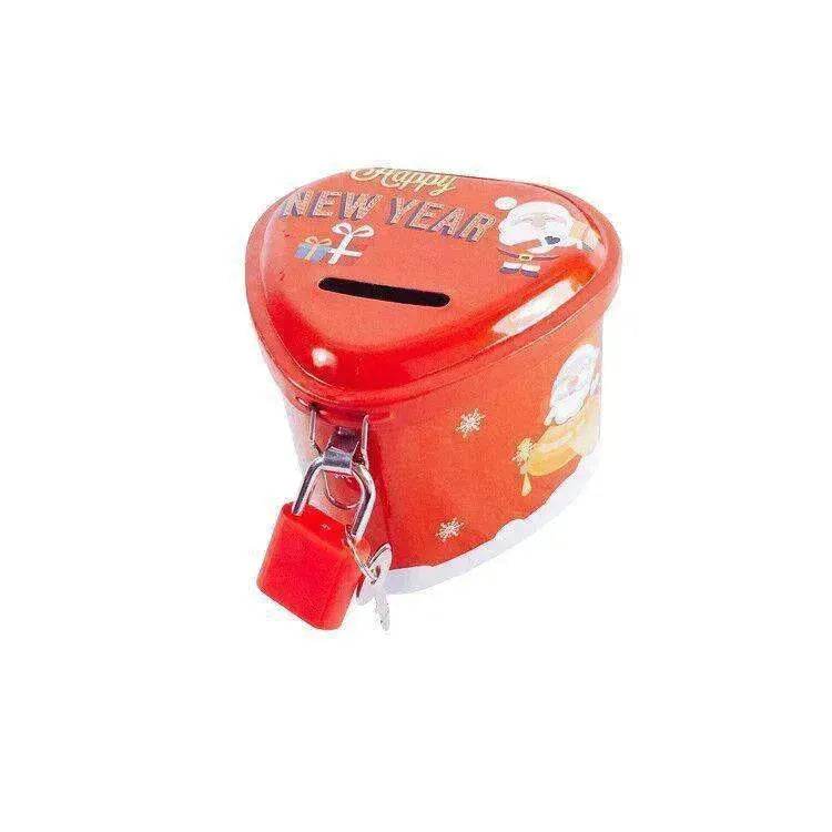 Heart-Shaped Christmas Piggy Bank Christmas Supplies School Gifts - EX-STOCK Canada