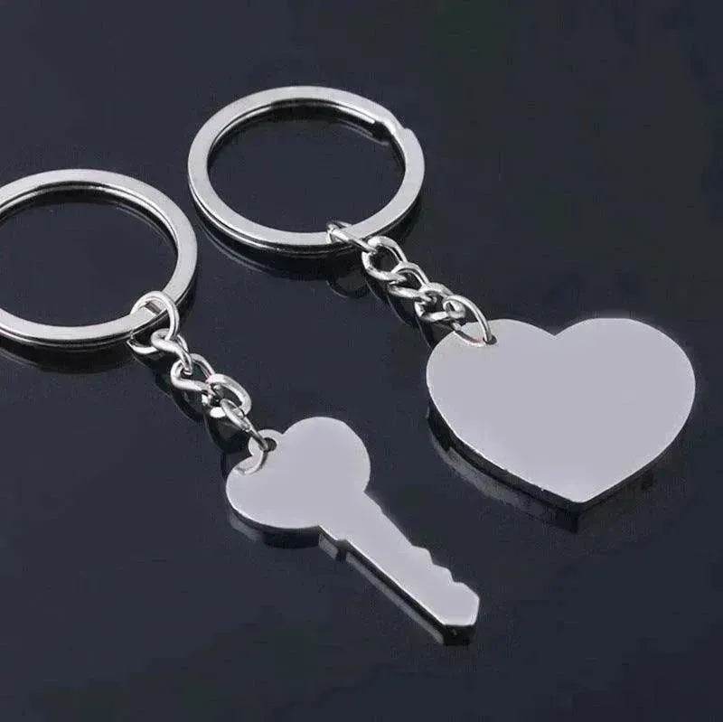 Heart-shaped Keychain English Secret Love Keychain Couple Keychain - EX-STOCK Canada