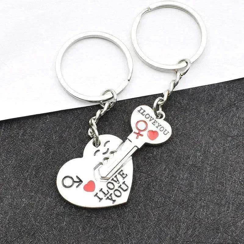 Heart-shaped Keychain English Secret Love Keychain Couple Keychain - EX-STOCK Canada
