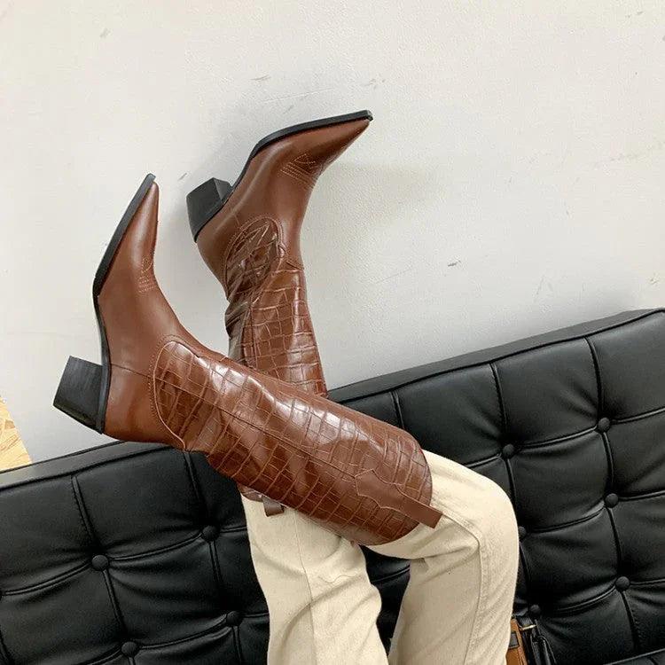 أحذية مارتن عالية الكعب وتناسب جميع الملابس، أحذية ركوب格ية، أحذية نسائيةEX-STOCK Canada