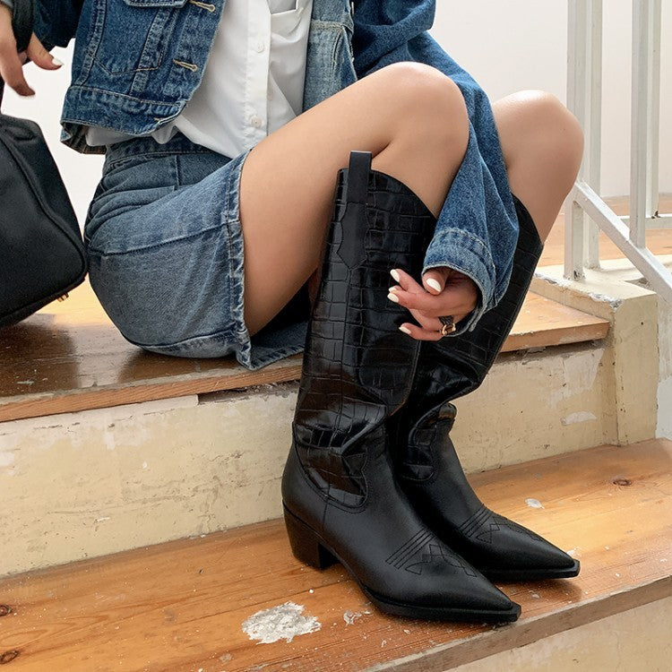 High Top Martin Boots All-match Lattice Riding Boots Women's Boots EX-STOCK Canada