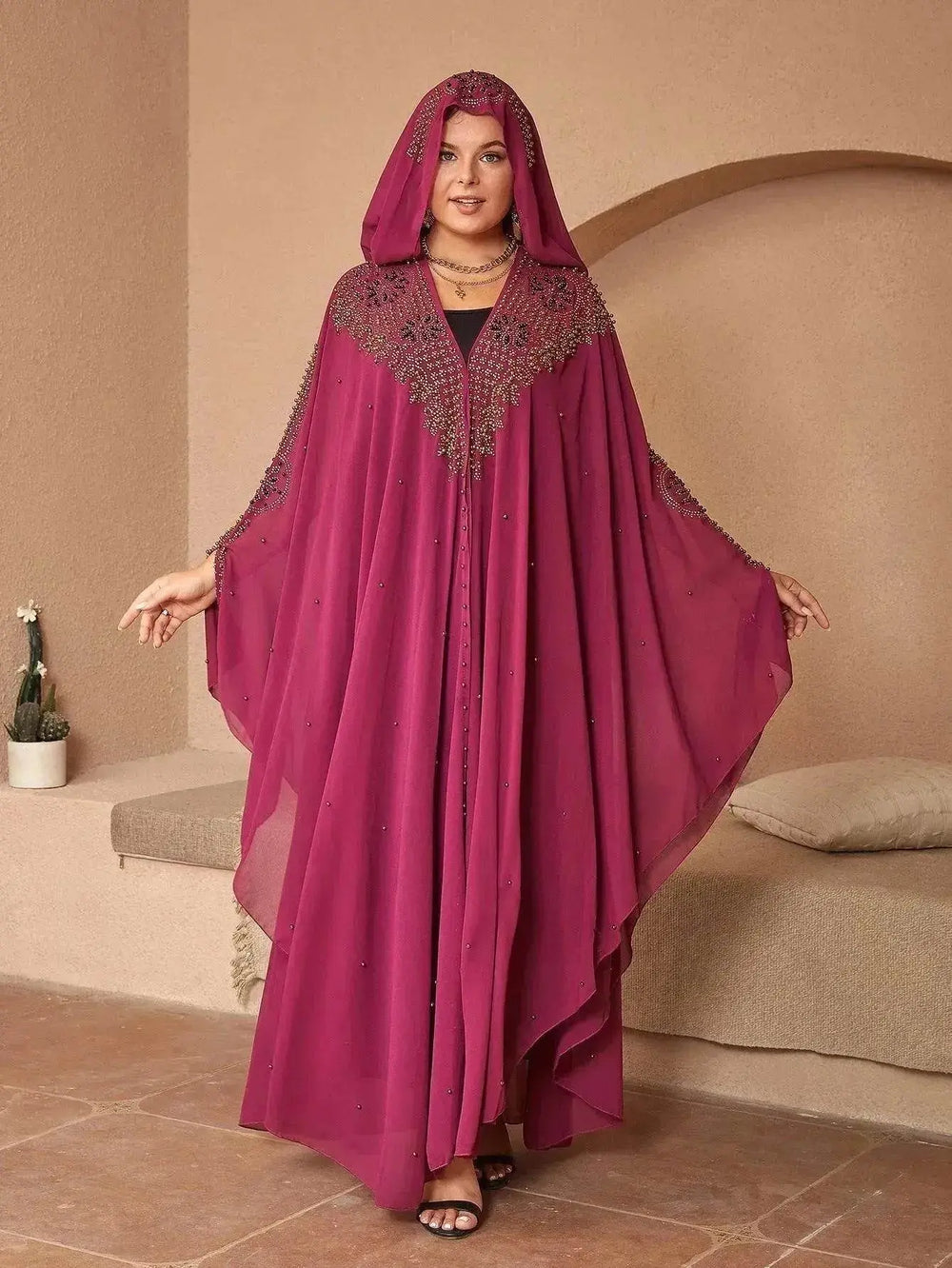 High-definition Arab Shawl Hooded Cloak - EX-STOCK Canada