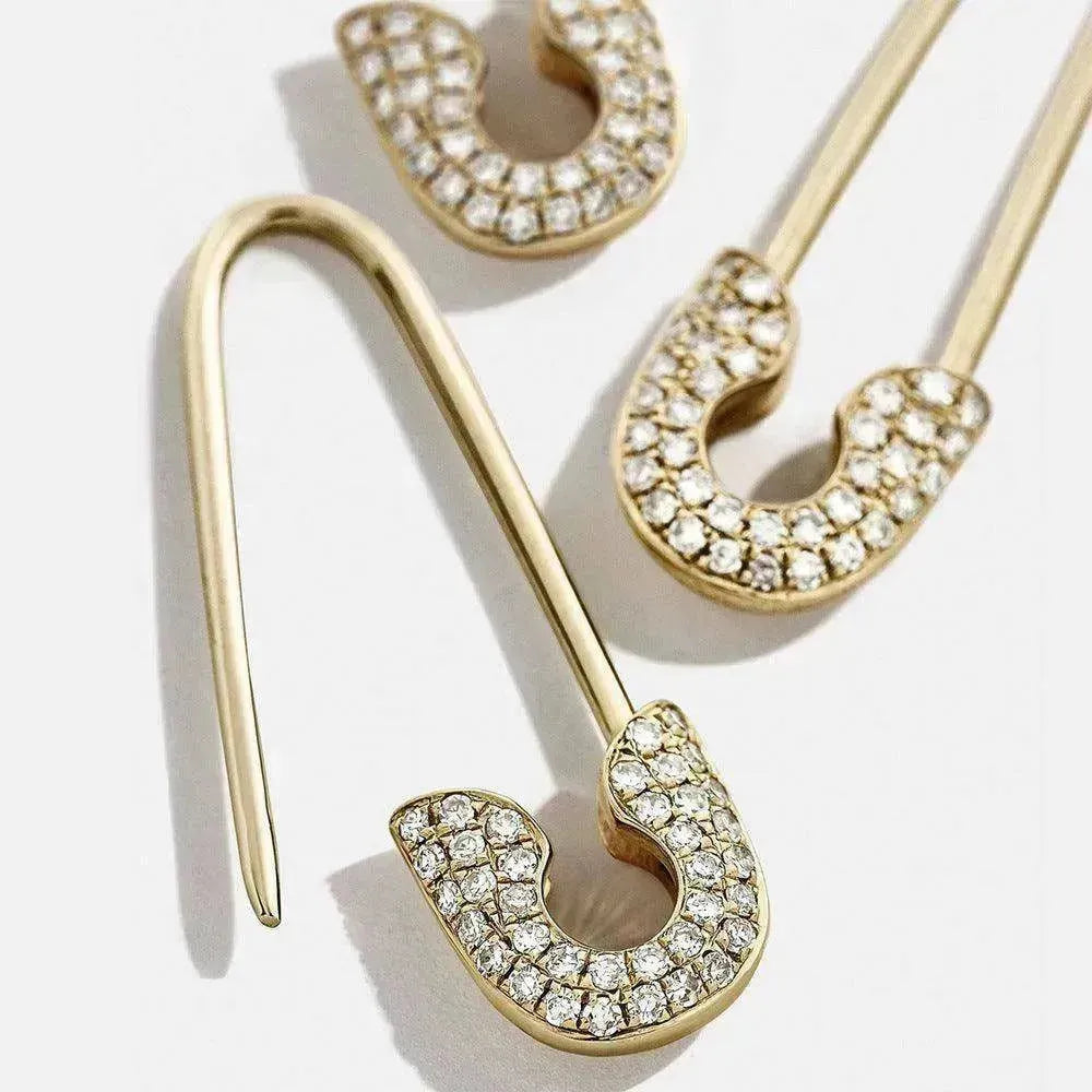 Boucles d'oreilles clous en strass à tige en alliage de haute qualité - EX-STOCK CANADA
