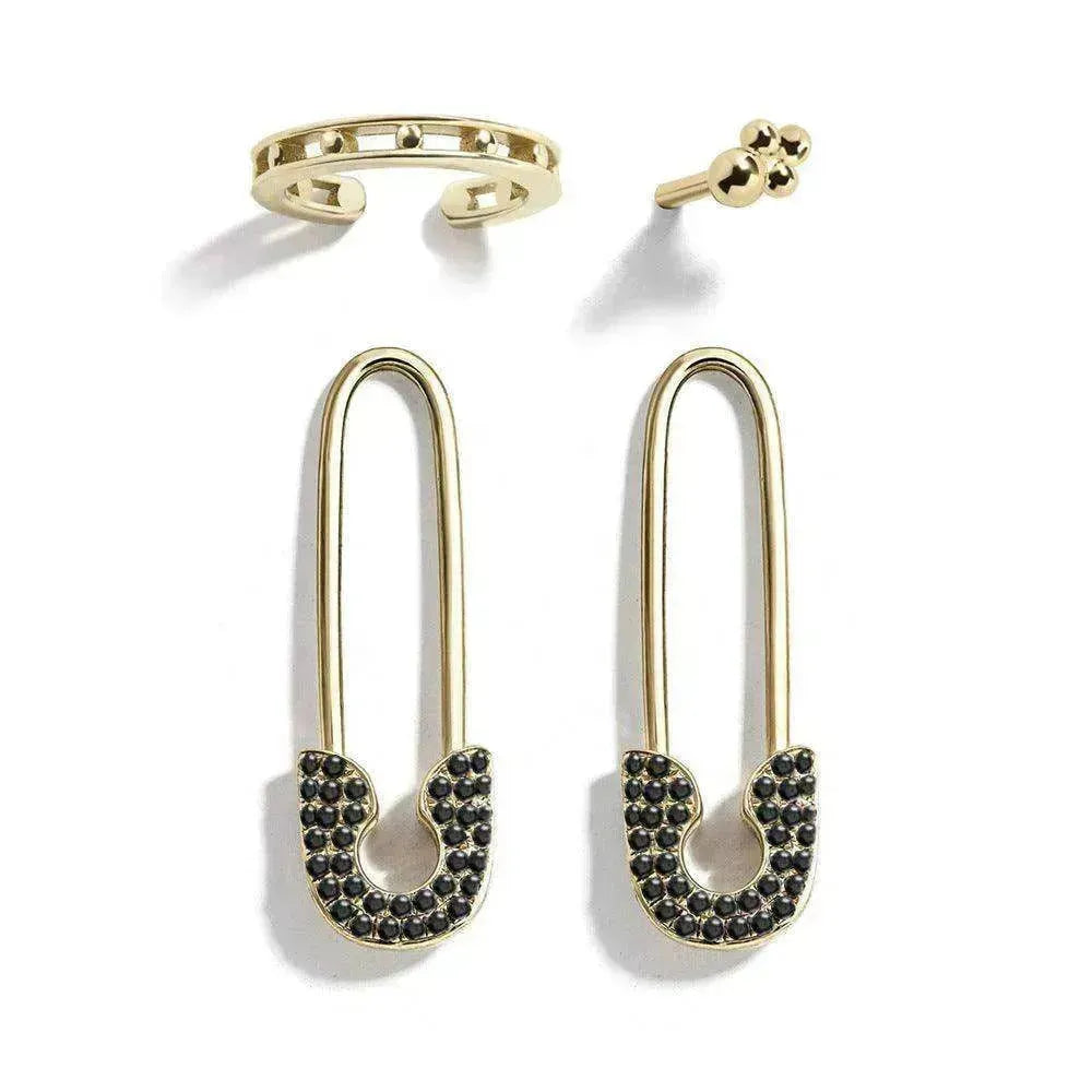 Boucles d'oreilles clous en strass à tige en alliage de haute qualité - EX-STOCK CANADA