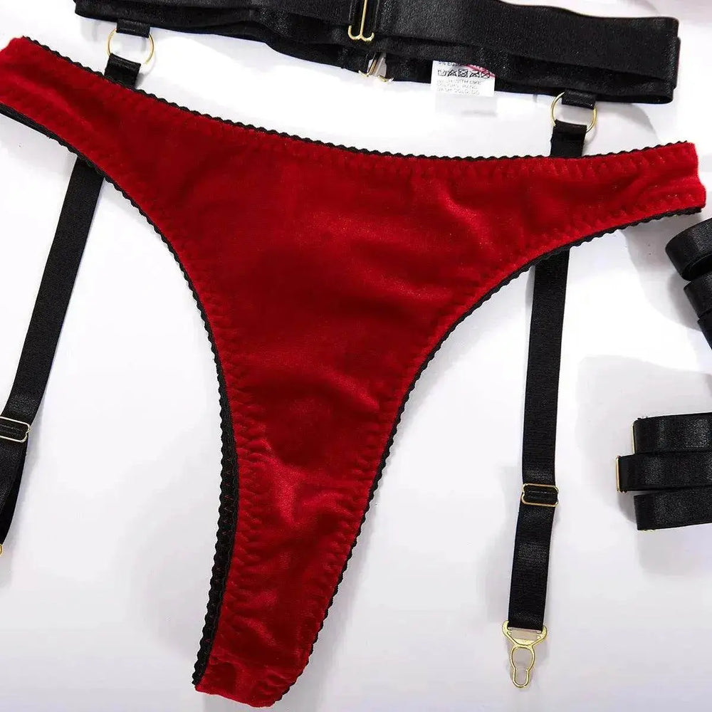 Hollow Christmas Lingerie Valentine's Day Love Interest Three Sets Of Women - EX-STOCK Canada