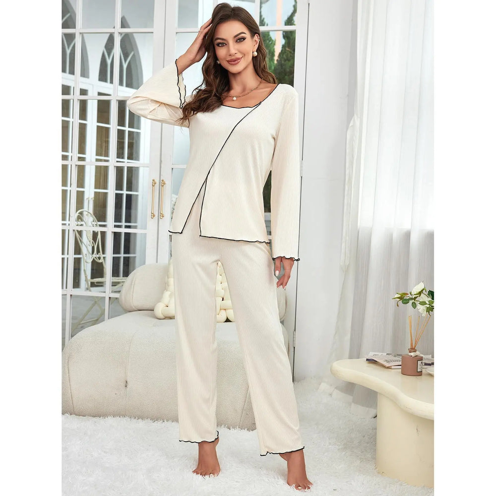 Homewear Suit Long-sleeved Pajamas For Women - EX-STOCK Canada