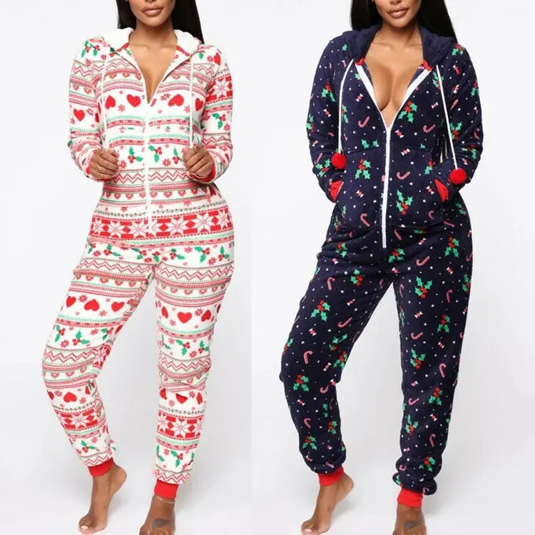 Hooded Nightwear for women Christmas Pajamas set - EX-STOCK Canada