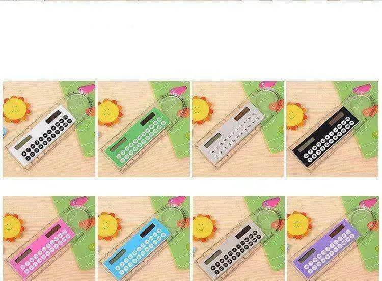 Hot Selling Solar Mini Calculator Magnifier Multifunction Ultra-thin Ruler Office Supplies - EX-STOCK Canada