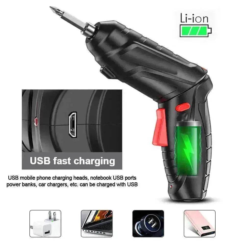 Household Small Electric Rechargeable Furniture Screwdriver Drill - EX-STOCK Canada
