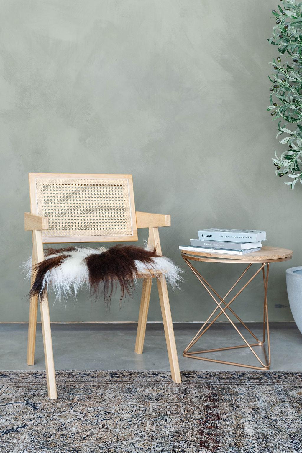 Brown Spotted Icelandic Sheepskin Chair Pad | Random