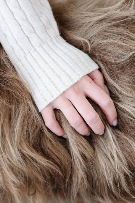 Peau de mouton islandaise brun clair