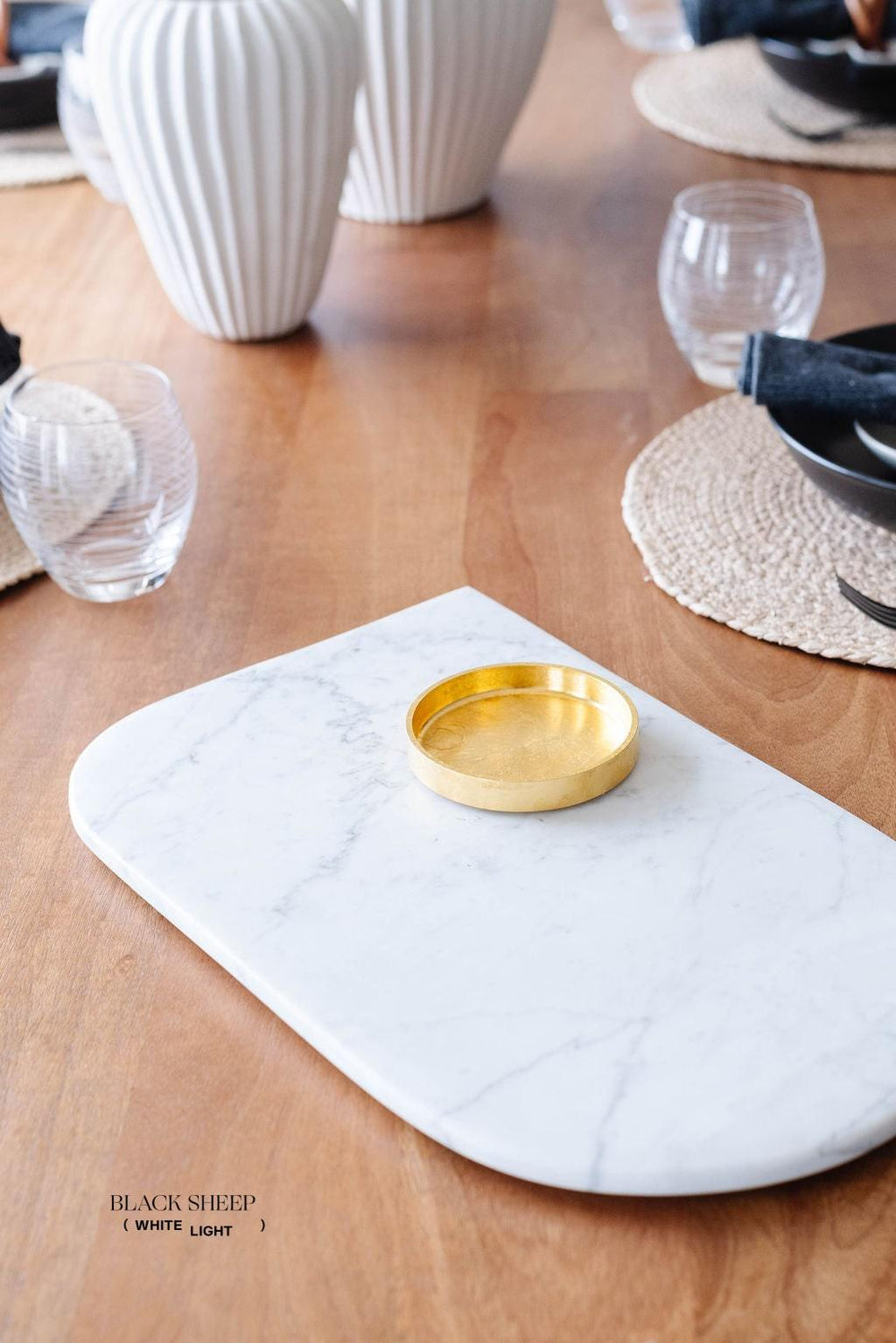 Plateau de service en marbre Bianco CarraraEX-STOCK Canada