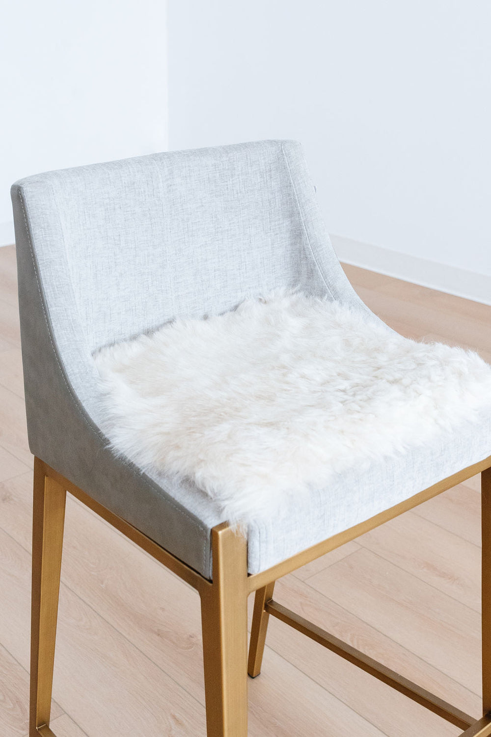 Shorn White Icelandic Sheepskin Chair Pad