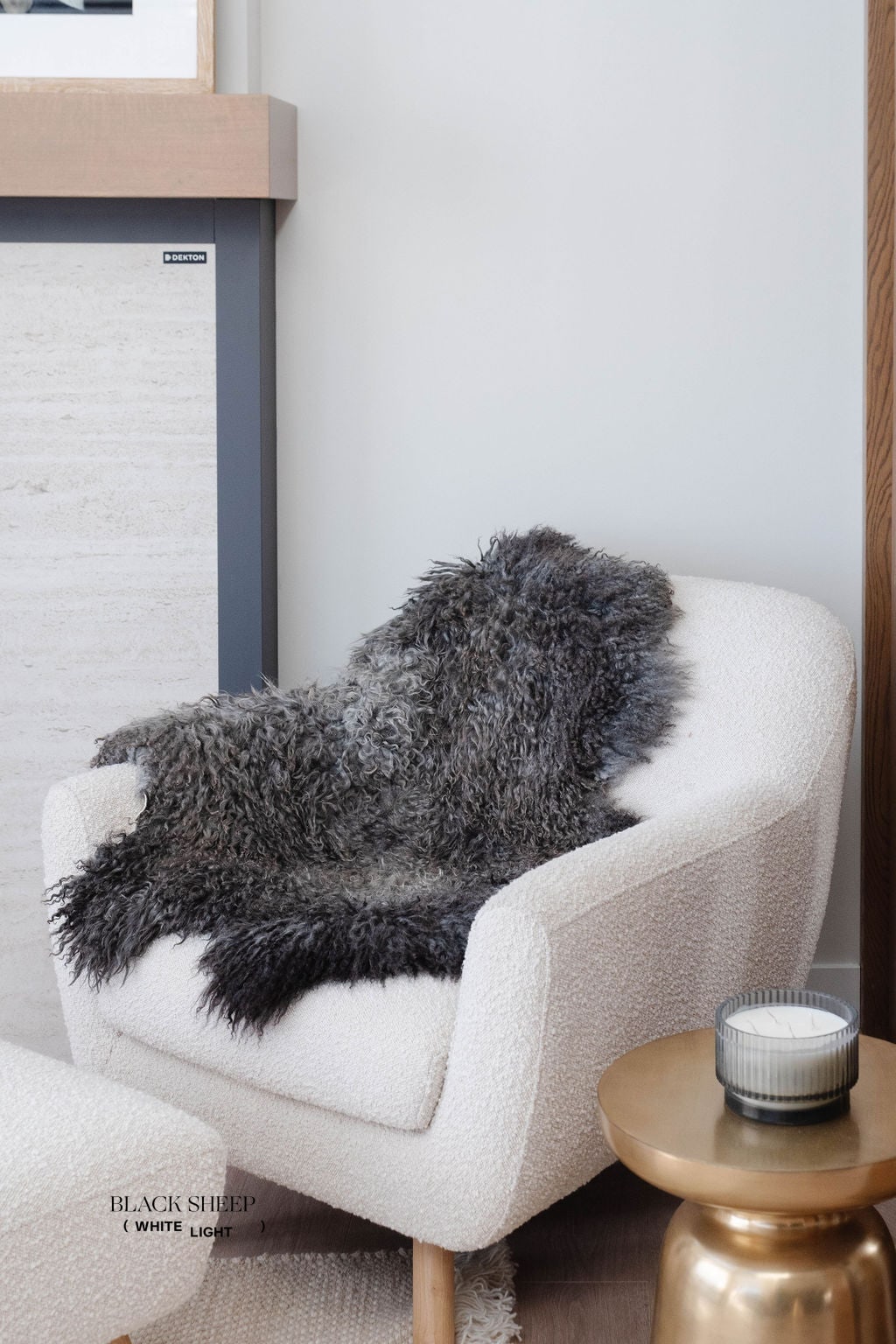 Grey Long Wool Gotland Sheepskin EX-STOCK Canada
