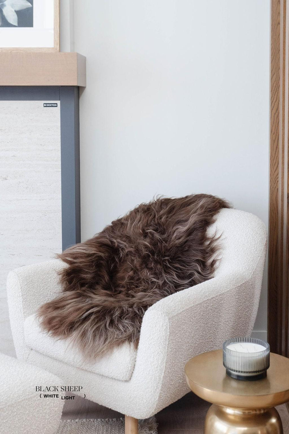 Peau de mouton islandaise brun foncéEX-STOCK Canada