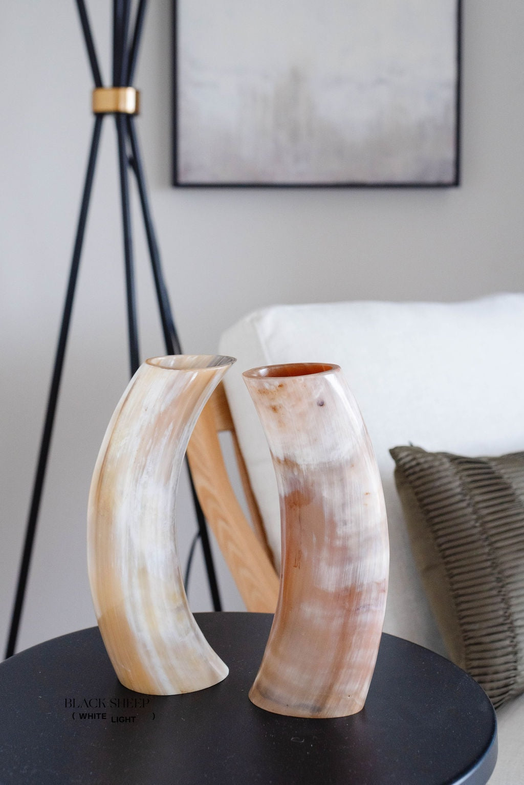 Ankole & Gyr Horn Light Vase EX-STOCK Canada