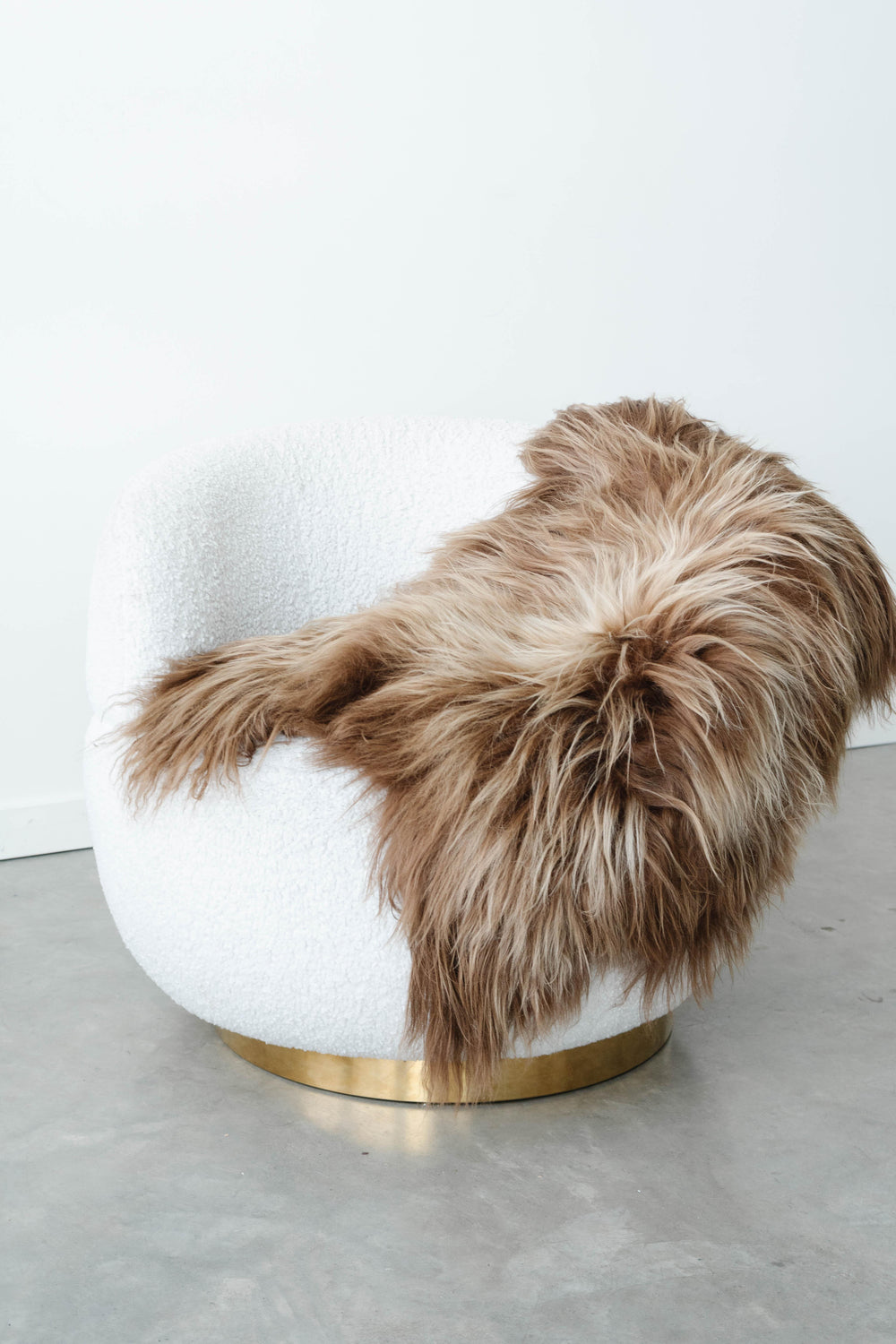 Peau de mouton islandaise brun clair
