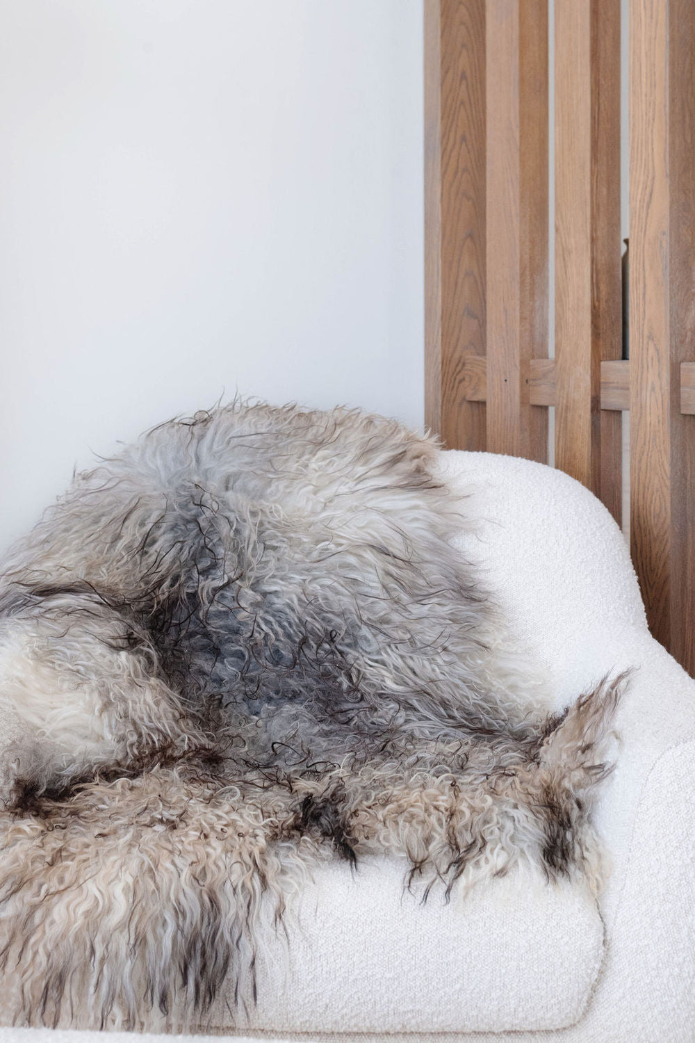 Natural Curly Grey Icelandic Sheepskin EX-STOCK Canada