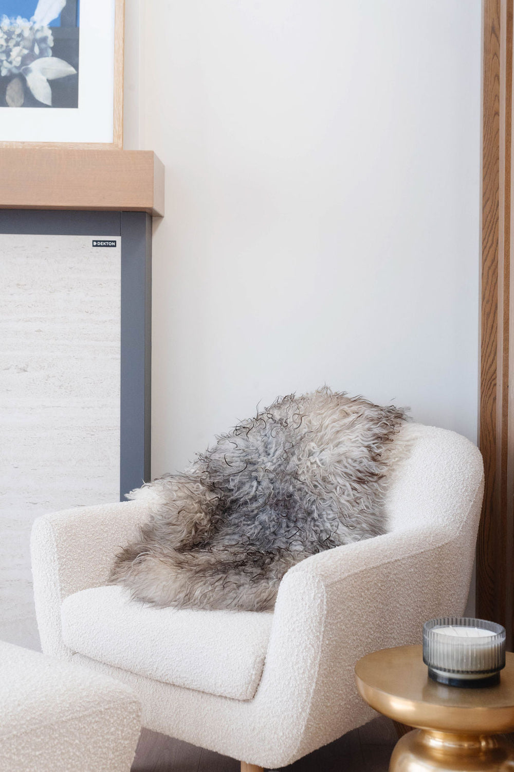 Natural Curly Grey Icelandic Sheepskin EX-STOCK Canada