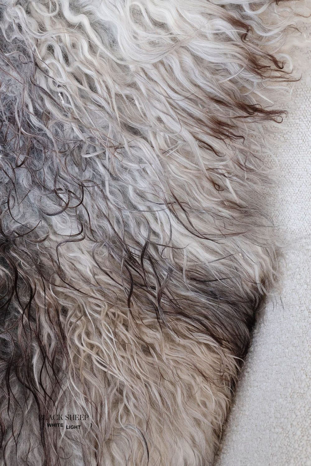 Natural Curly Grey Icelandic Sheepskin EX-STOCK Canada